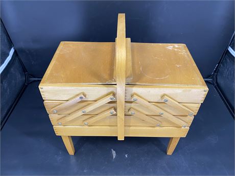 FULL WOODEN SEWING BOX