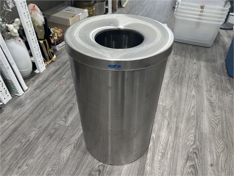 METAL COMMERCIAL RECYCLING BIN 29” TALL 9” OPENING