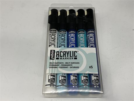 (NEW) 5 PACK ACRYLIC MARKERS