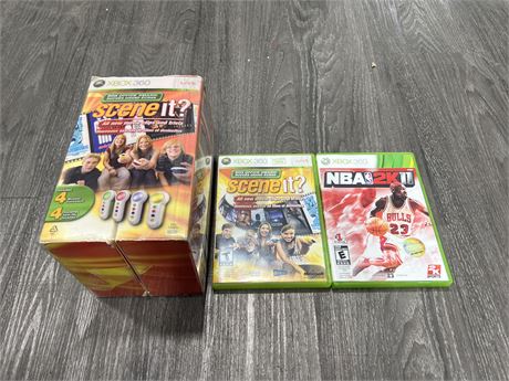 3 XBOX360 GAMES SCENE IT & NBA 2K11