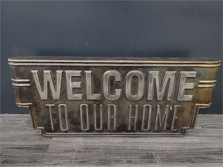 ART DECO STYLE WELCOME TO OUR HOME SIGN (24x10)