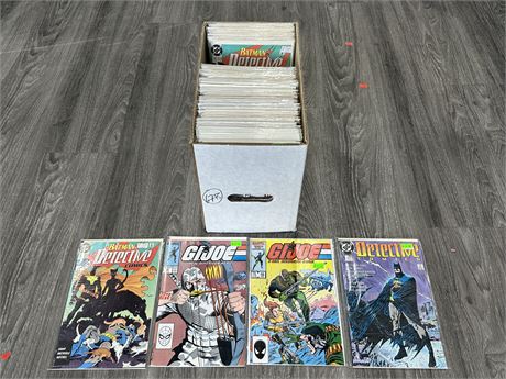 SHORT BOX OF BATMAN & G.I JOE COMICS
