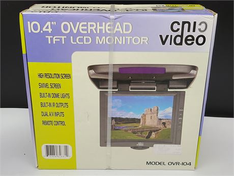 CNIC VIDEO 10.4 OVERHEAD LCD MONITOR OUR-104 NEW