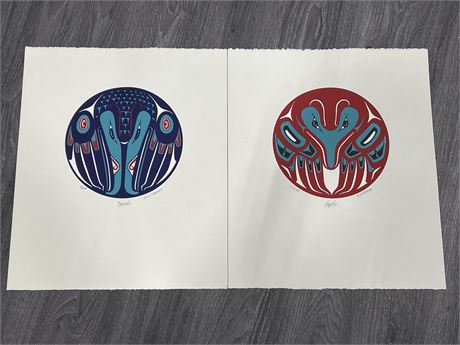 2 SIGNED/NUMBERED G.WILSON ART PRINTS