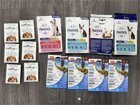 LOT OF NEW DOG TREATMENT PRODUCT