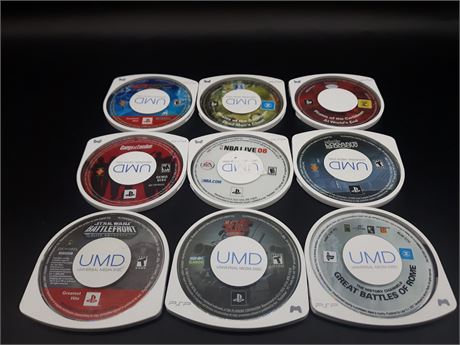 COLLECTION OF PSP GAMES - DISC ONLY