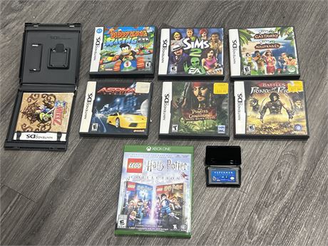 VIDEO GAME LOT - NDS, XBOX, GAMEBOY