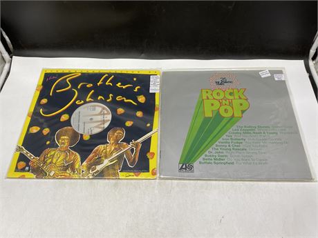 2 MISC RECORDS - BROTHERS JOHNSON & ROCK N POP - EXCELLENT