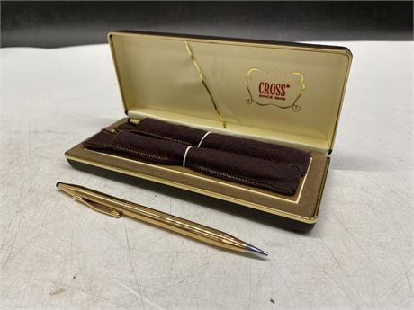 CROSS 14K GOLD FILLED PEN AND PENCIL SET - USA