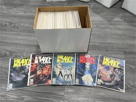 SHORTBOX OF HEAVY METAL COMIC MAGS