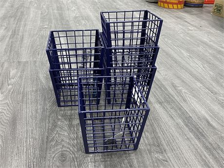 6 NEW WIRE BASKETS - 7” SQUARE
