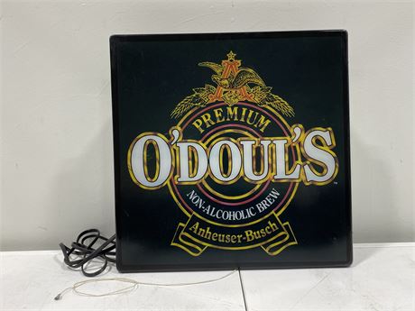 LIGHTUP O’DOUL’S BEER SIGN (18”x18”)