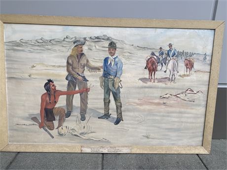 ( 8.5 FEET) GIANT 1956 PAINTING (8.5ftX5.5ft)
