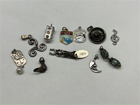 11 STERLING CHARMS