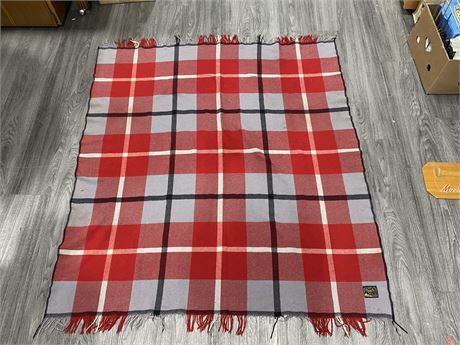 VINTAGE ARGYLE ALL WOOL CHECKED MOTOR RUG (52”X60”)