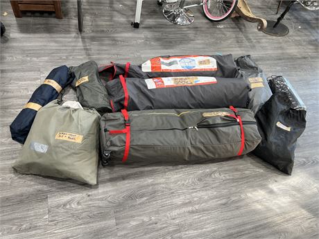 LOT OF LARGE TENTS / ACCESSORIES
