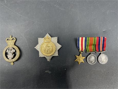 WORLD WAR 2 MEDALS WITH PINS FROM EUROPE (AUTHENTICATION UNKNOWN)