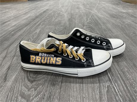 NEW MENS CONVERSE STYLE BOSTON BRUINS SHOES - SIZE 45