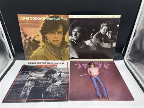 4 JOHN COUGAR RECORDS - EXCELLENT CONDITION (E)