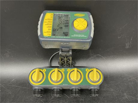 YARDWORKS ELECTRIC WATER TIMER IN LIKE NEW CONDITION