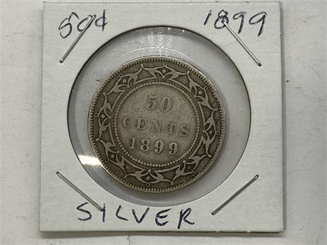 1899 50 CENT SILVER QUEEN VICTORIA