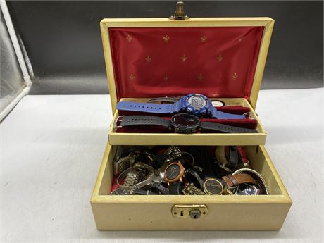BOX OF ASSORTED WATCHES ESTATE