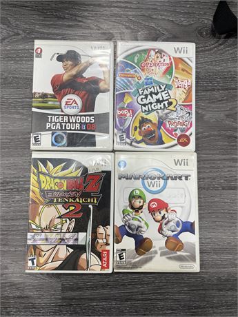 4 NINTENDO Wii GAMES