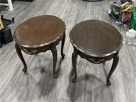 2 OVAL END TABLES MADE IN CANADA (21” tall)