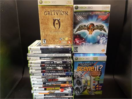 COLLECTION OF XB360 GAMES - VERY GOOD CONDITION