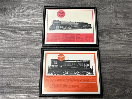 2 FRAMED CANADIAN PACIFIC PRINTS (12”x9.5”)