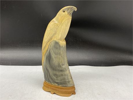 CARVED DETAILED HORN OF EAGLE (9” TALL)
