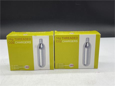 TWO 10PC THREADED CO2 CARTRIDGES