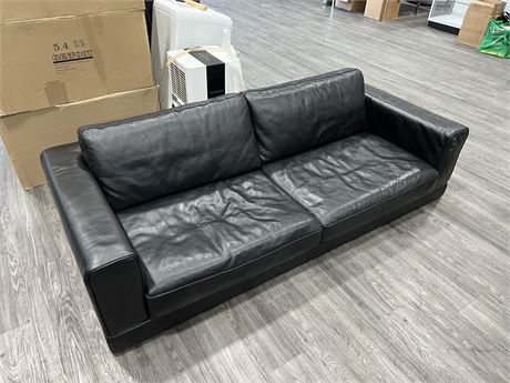 LEATHER LOW SEAT COUCH (80” wide)