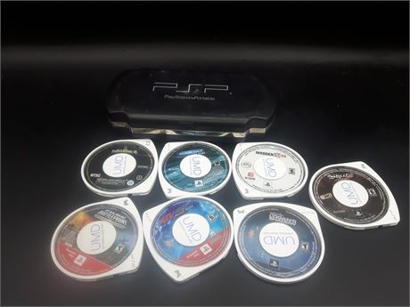 PSP GAMES AND CASE