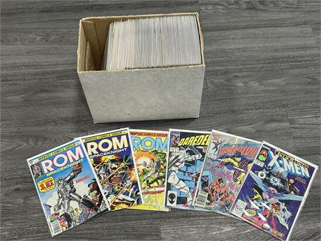 SHORTBOX OF MARVEL COMICS - INCLUDES ROM #1-67