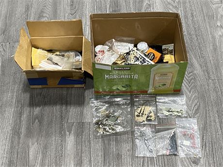 BOX OF NEW WATCH & CLOCK PARTS