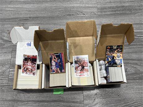 4 BOXES OF EARLY - MID 90’s BASKETBALL SETS & EXTRAS