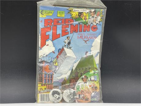 REID FLEMMINGS COMICS #1-2 WITH PINS