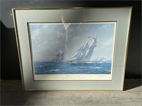 ROY CROSS SIGNED NUMBERED MAGIC & CAMBRIA FRAMED PRINT 149/950 28”x22”