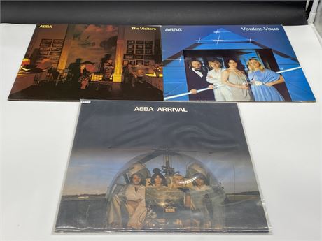 3 ABBA RECORDS - VG+
