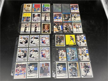 4 SHEETS OF GRETZKY CARDS