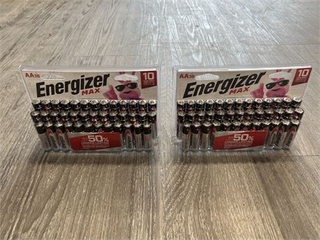 2 NEW PACKS OF ENERGIZER MAX AA38 BATTERIES