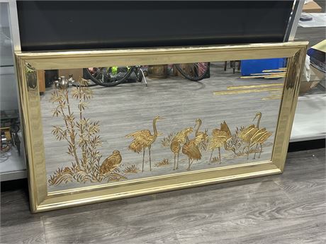 GOLD FRAMED ETCHED MIRROR (54”x30”)