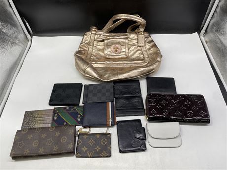 COACH PURSE W/ 12 MISC WALLETS (ALL UNAUTHENTICATED)