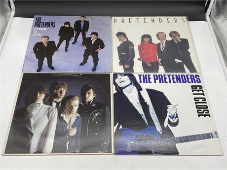 4 THE PRETENDERS RECORDS - VG+