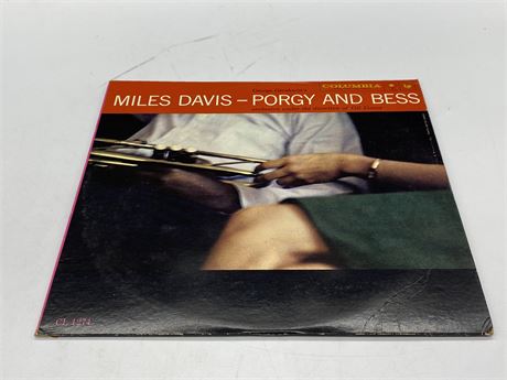 MILES DAVIS - PORGY AND BESS 6 EYE EARLY LABLE- EXCELLENT (E)