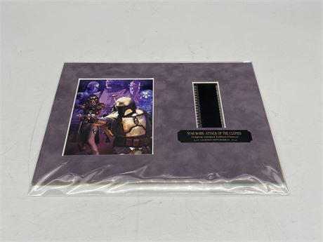STAR WARS ATTACK OF THE CLONES LIMITED EDITION 35MM FILMSTRIP DISPLAY W/COA