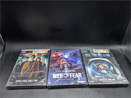 3 SEALED DOCTOR WHO DVD MOVIES