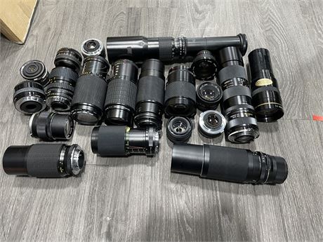 LOT OF LENSES - ASSORTED MOUNTS