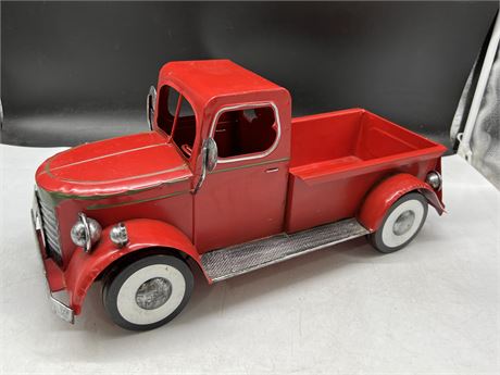 LARGE METAL DECORATIVE TRUCK (19” long)